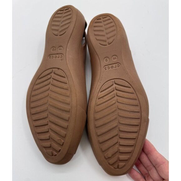 Crocs Sienna Brown/Bronze Flats With Closed Toe Size 9 - Picture 7 of 10